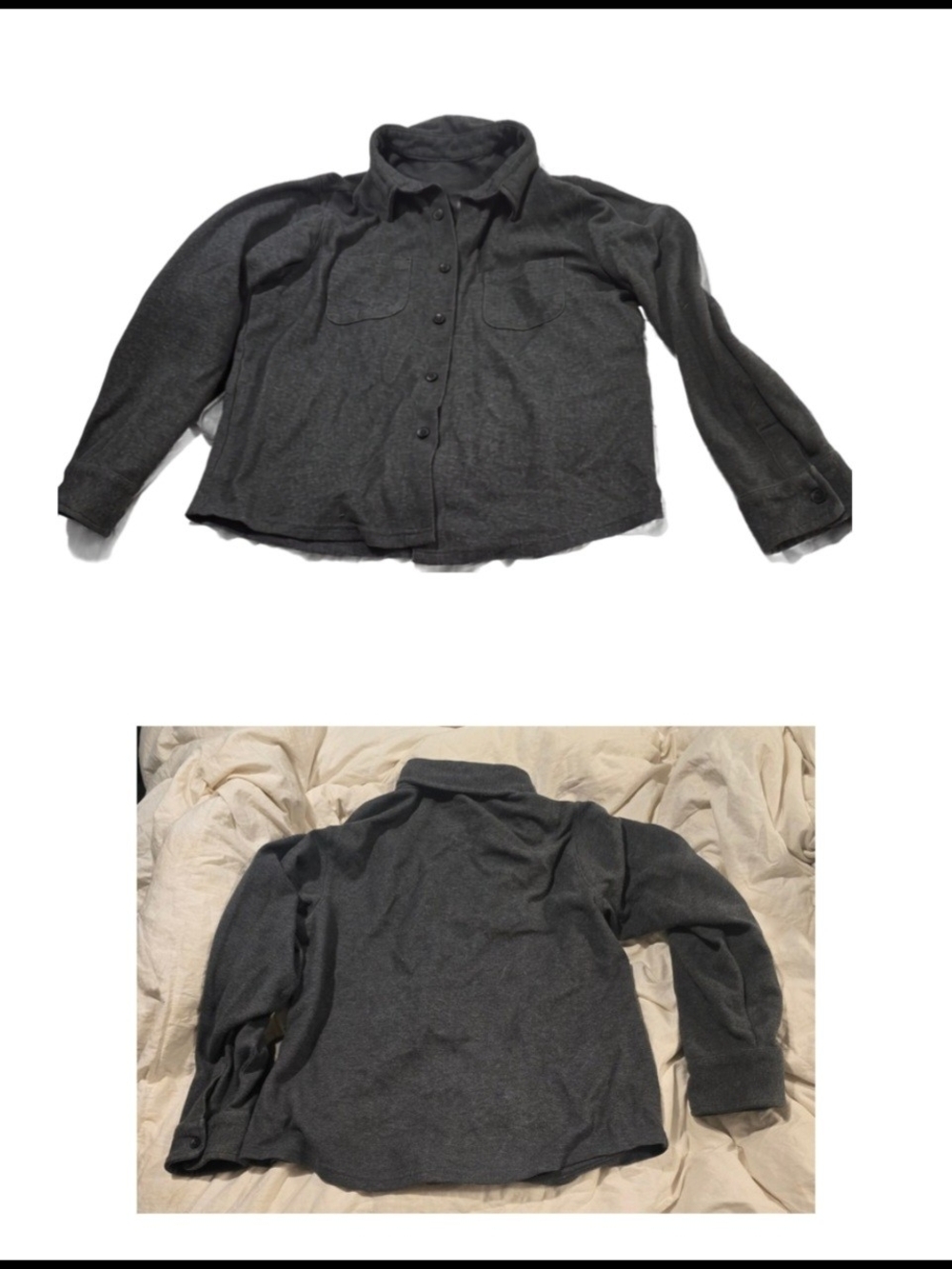 Goodfellow & Co Dark Charcoal Button Up Sweater Or Heavy Shirt.